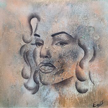 Painting titled "Marilyn" by Sylvie Cappe, Original Artwork, Acrylic