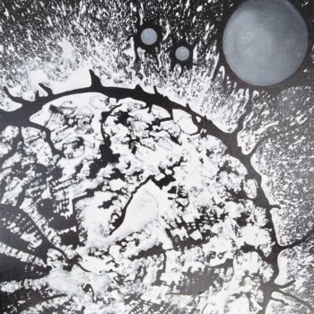 Peinture intitulée "Big Bang" par Sylvie Chauvin, Œuvre d'art originale, Huile