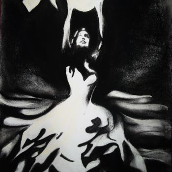 Рисунок под названием "ENTRE MER ET CIEL" - Sylvie Chauvin, Подлинное произведение искусства, Пастель