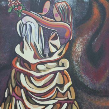 Pintura titulada "COUPLE QUI DANSE" por Sylvie Chauvin, Obra de arte original, Acrílico