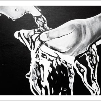 Peinture intitulée "Le chant de l'eau" par Sylvie Chauvin, Œuvre d'art originale, Acrylique