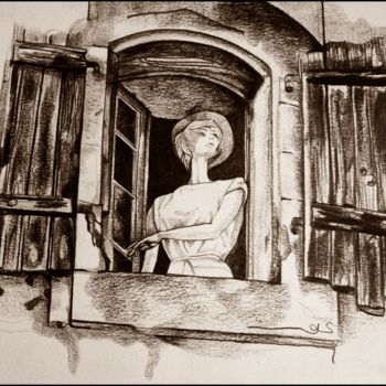 Rysunek zatytułowany „Sérénade d'un crayon” autorstwa Sylvie Chauvin, Oryginalna praca, Ołówek