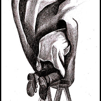 Tekening getiteld "Au creux de ton ore…" door Sylvie Chauvin, Origineel Kunstwerk, Potlood