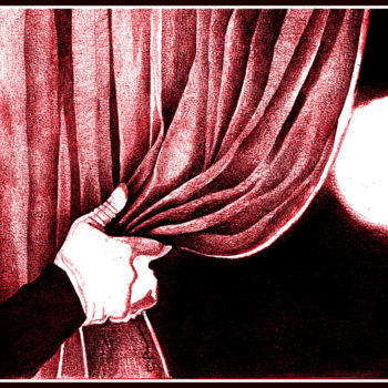 Disegno intitolato "Spectacle de LUNE" da Sylvie Chauvin, Opera d'arte originale, Matita