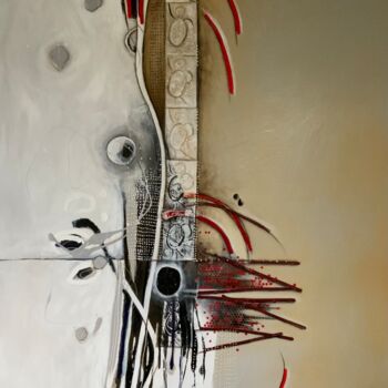 Painting titled "CARACTÈRES TELLEMEN…" by Sylvie Cloutier, Original Artwork, Acrylic Mounted on Wood Stretcher frame