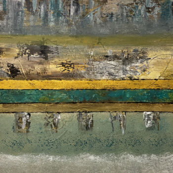 Painting titled ""Entre Terre et Mer" by Sylvie Degardin, Original Artwork, Acrylic