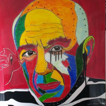Painting titled "Pablo Picasso" by Sylvie Delaye, Original Artwork, Acrylic