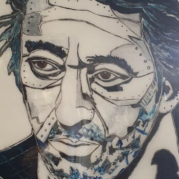 Painting titled "Gainsbourg" by Sylvie Delaye, Original Artwork, Acrylic