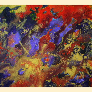 Peinture intitulée "galaxie1.jpg" par Sylvie Delhors Penkalla, Œuvre d'art originale, Acrylique