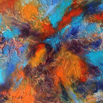 Painting titled "abstrait1" by Sylvie Delhors Penkalla, Original Artwork, Acrylic