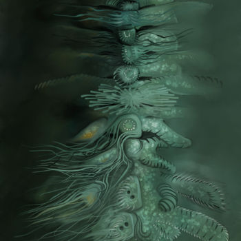 Arts numériques intitulée "Bouh des mers Isolé…" par Sylvie Dessert (Syl), Œuvre d'art originale, Peinture numérique