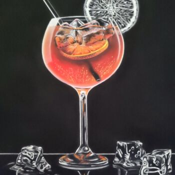 Σχέδιο με τίτλο "Spritz" από Sylvie F. Pastel Art, Αυθεντικά έργα τέχνης, Παστέλ