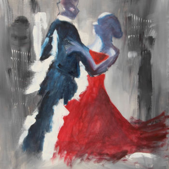 Peinture intitulée "couple.jpg" par Sylvie Finkel, Œuvre d'art originale