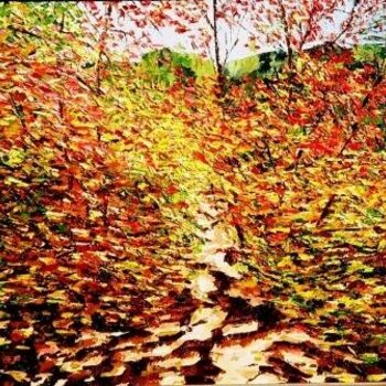 Peinture intitulée "Matin d'octobre en…" par Sylvie Gagnon, Œuvre d'art originale, Huile