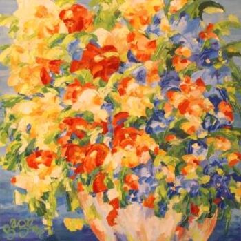 Painting titled "Relâche" by Sylvie Gagnon, Original Artwork, Oil