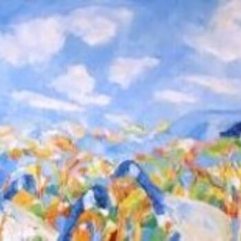 Painting titled "Les premières arriv…" by Sylvie Gagnon, Original Artwork, Oil