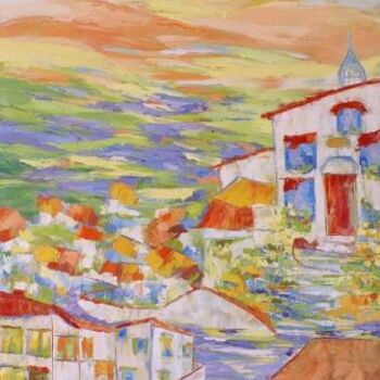 Painting titled "DuO des Ramparts" by Sylvie Gagnon, Original Artwork, Oil