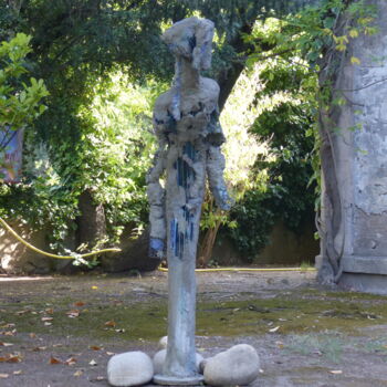 Sculptuur getiteld "Mickael" door Sylvie Gallizio, Origineel Kunstwerk, Metalen