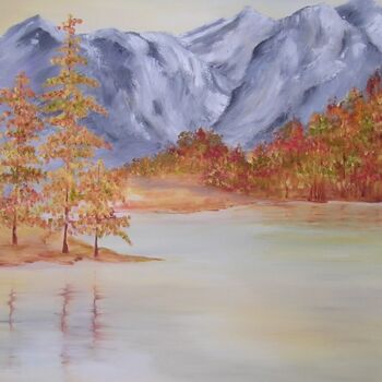 Painting titled "canadian" by Sylvie Guyomar (Sylvie G), Original Artwork, Oil