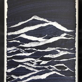 Collages intitolato "Desert Signe XXXXXX…" da Sylvie Guyomard, Opera d'arte originale, Carta