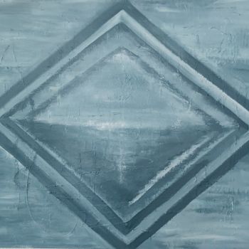Malerei mit dem Titel "Bleu" von Sylvie Hermann, Original-Kunstwerk, Acryl