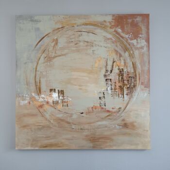 Painting titled "GATE" by Sylvie Hermann, Original Artwork, Acrylic Mounted on Wood Stretcher frame