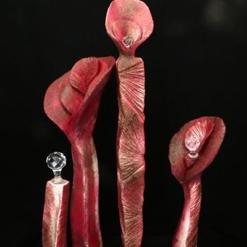 Sculpture titled "Forêt primaire" by Sylvie Jabot, Original Artwork, Terra cotta