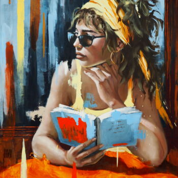 Pintura titulada "Un léger moment de…" por Sylvie Julkowski-Egard, Obra de arte original, Oleo Montado en Bastidor de camill…
