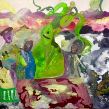 Peinture intitulée "La scène" par Sylvie Kablan, Œuvre d'art originale, Acrylique