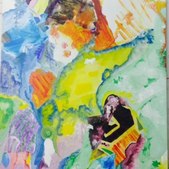 Peinture intitulée "Le centre" par Sylvie Kablan, Œuvre d'art originale, Acrylique
