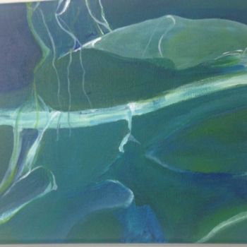 Pintura titulada "fonds turquoises" por Sylvie Kablan, Obra de arte original, Acrílico