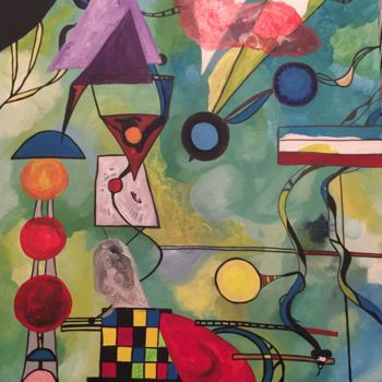 Peinture intitulée "Imbroglio" par Sylvie Kablan, Œuvre d'art originale, Acrylique