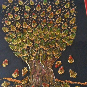 Collages intitulée "L'arbre" par Sylvie Léandre, Œuvre d'art originale