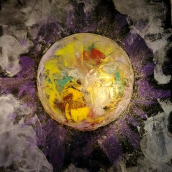 Peinture intitulée "planète" par Sylvie Léandre, Œuvre d'art originale, Acrylique