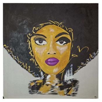 Malerei mit dem Titel "africaine-beauty.jpg" von Sylo, Original-Kunstwerk, Acryl