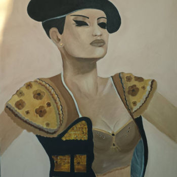 Painting titled "La toréador" by Sylo, Original Artwork, Acrylic