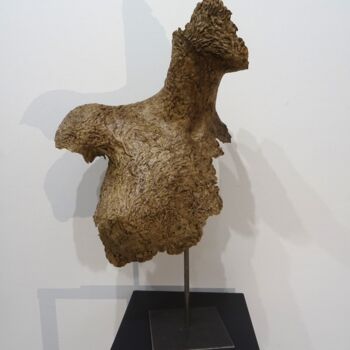 Skulptur mit dem Titel ""Jade "" von Sylvie Loudieres, Original-Kunstwerk, Papier