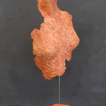 Sculpture intitulée "Cornaline" par Sylvie Loudieres, Œuvre d'art originale, Papier