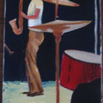 Peinture intitulée "Le Joueur de Jazz" par Sylvie Lucas, Œuvre d'art originale, Acrylique