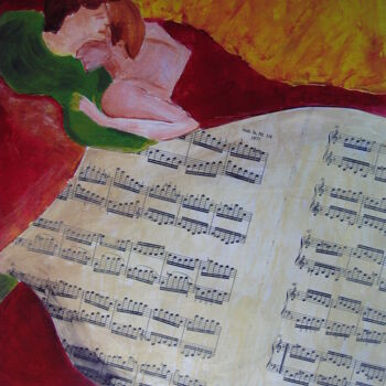 Peinture intitulée "La valse" par Sylvie Lucas, Œuvre d'art originale, Acrylique