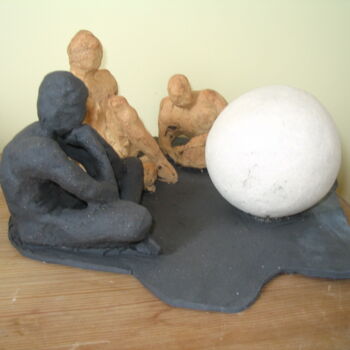 Sculpture intitulée "photo-sculptures-b-…" par Sylvie Lucas, Œuvre d'art originale, Terre cuite