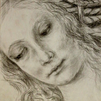 Drawing titled "etude de leonard de…" by Sylvie Ollivier, Original Artwork, Pencil