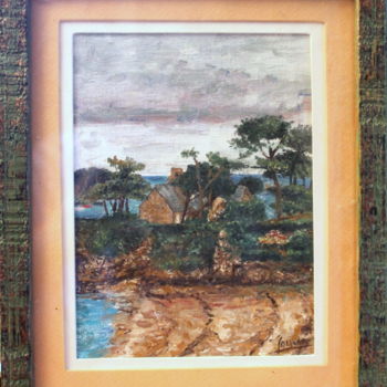 Painting titled "ile de  Bréhat" by Sylvie Ollivier, Original Artwork, Oil