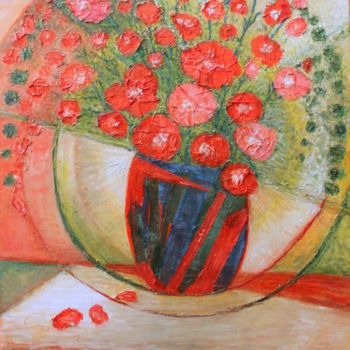 Painting titled "bouquet.jpg" by Sylvie Ollivier, Original Artwork, Oil