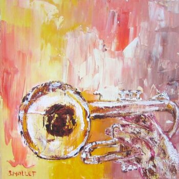 Peinture intitulée "Trompette" par Sylvie Mallet, Œuvre d'art originale, Acrylique