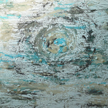 Peinture intitulée "Blue Sky" par Sylvie Mallet, Œuvre d'art originale, Huile