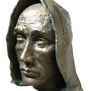 Sculptuur getiteld "Le messager" door Sylvie Mathiswan, Origineel Kunstwerk, Klei