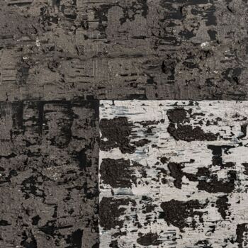 Картина под названием "Blanc de cendres" - Sylvie Mayer, Подлинное произведение искусства, Пигменты Установлен на Деревянная…