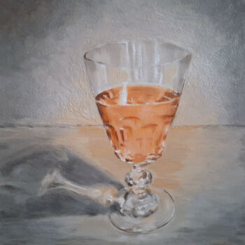 Peinture intitulée "verre N°3" par Sylvie Mespoulhé, Œuvre d'art originale, Huile Monté sur Châssis en bois