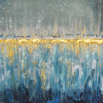 Pintura titulada "Nuit dorée" por Sylvie Metayer, Obra de arte original, Acrílico